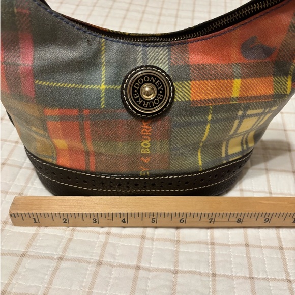 Dooney & Bourke Multicolor Plaid Hobo Bag with Black Trim - Picture 14 of 14